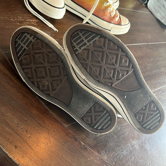 Tie-dyed multi colored Converse Hightops m/6 w/8 - Picture 4 of 6